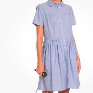 Kate Spade Poplin Striped Shirt Swing Dress